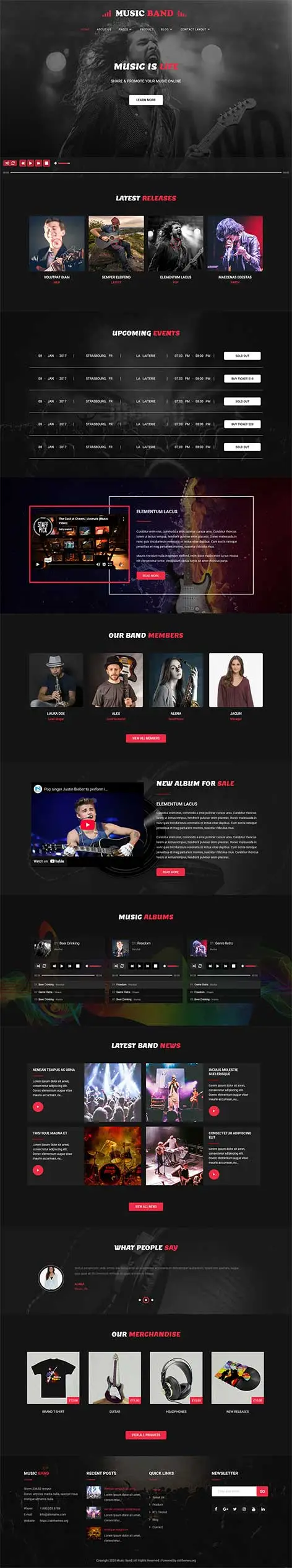 Record Label WordPress Theme