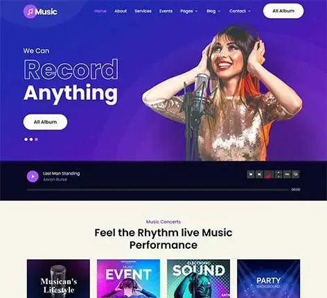 Recording and Sound Studio WordPress Theme