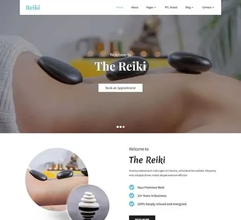 Serene Reiki WordPress Theme for Energy Healing and Wellness