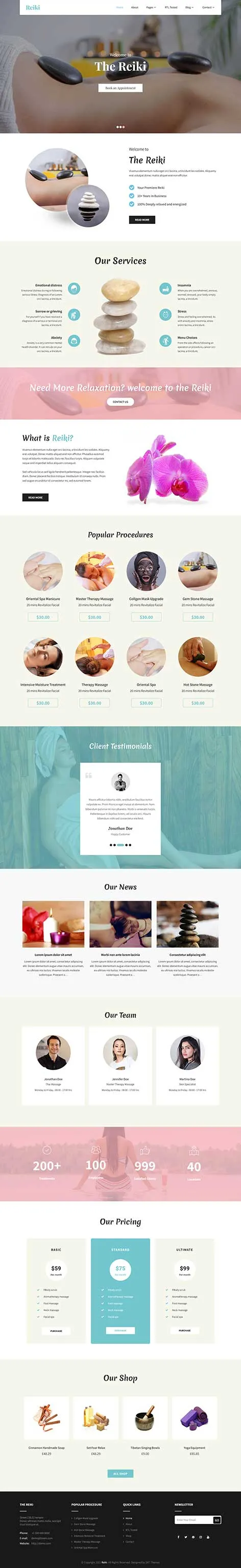 Serene Reiki WordPress Theme for Energy Healing and Wellness