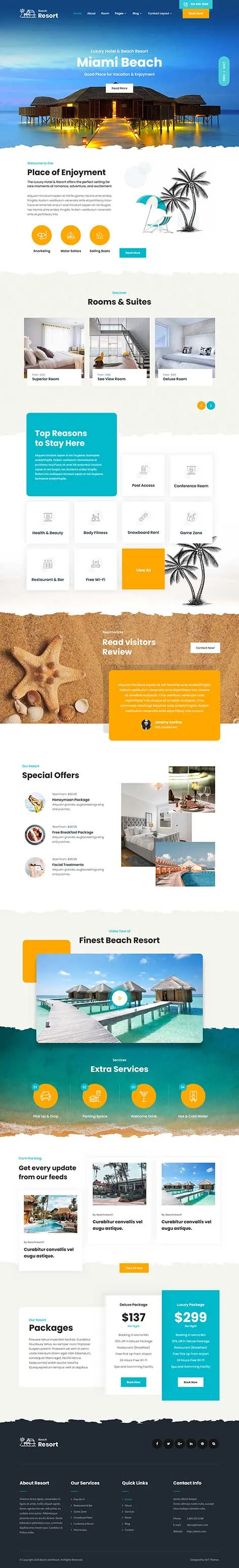 Reservation System WordPress Theme for Bookings and Appointments