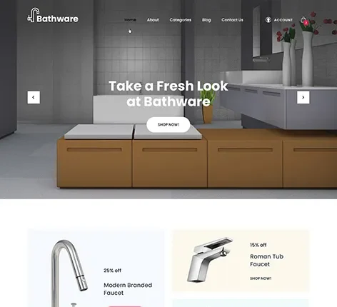 Sanitary Ware WordPress Theme for Bathroom Fixtures and Suppliers