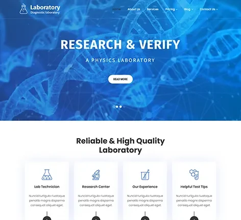 Science WordPress Theme for Research Institutions and Innovation Labs