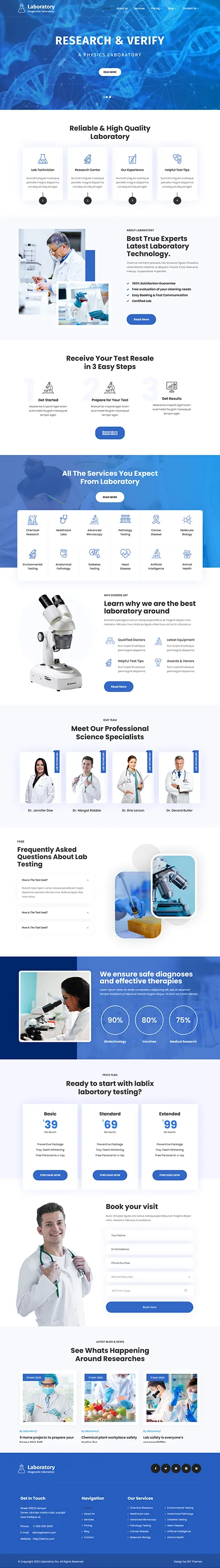 Science WordPress Theme for Research Institutions and Innovation Labs