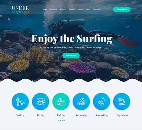 Scuba Diving Courses WordPress Theme by SKT Themes