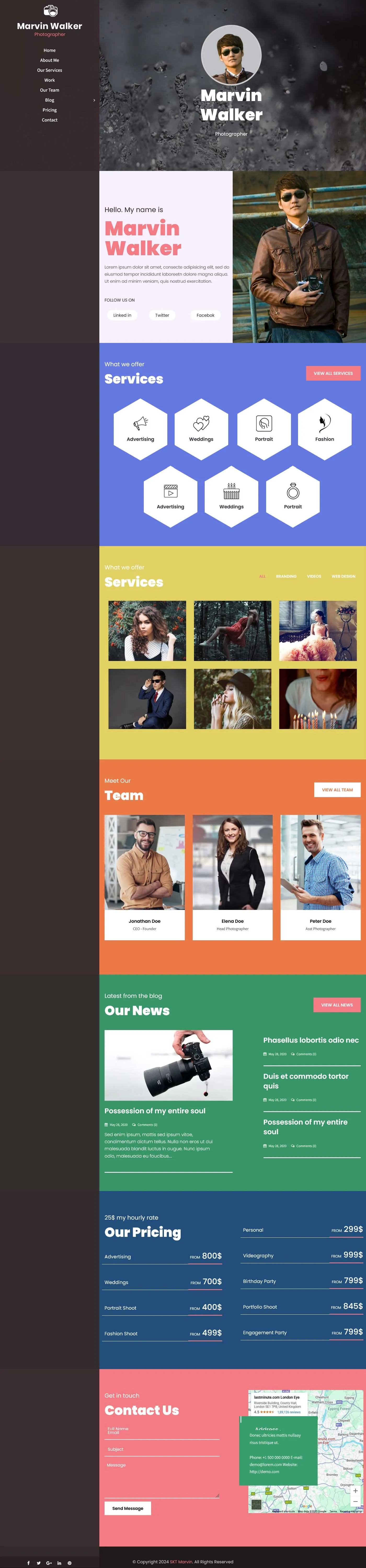 Secretarial Service WordPress Theme for admin support and virtual assistants