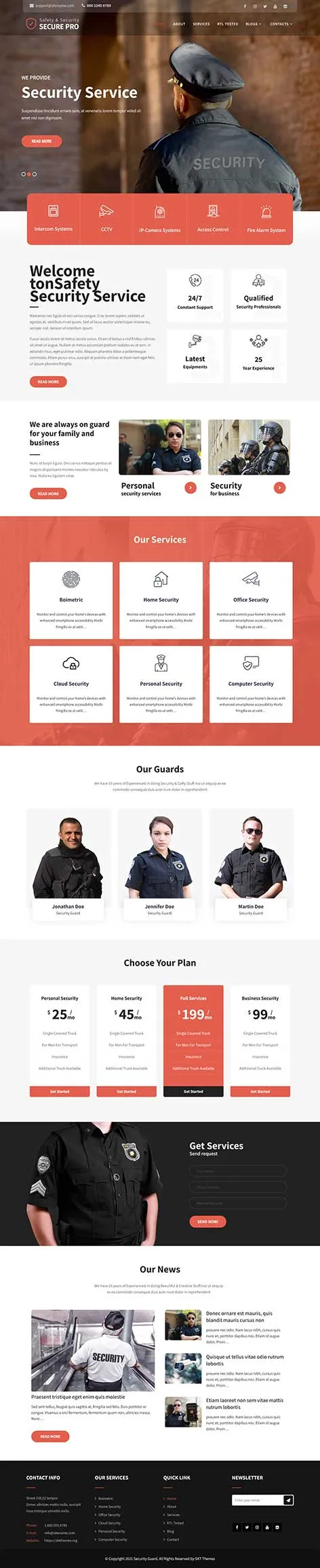 Security Guards WordPress Theme for Safety Agencies