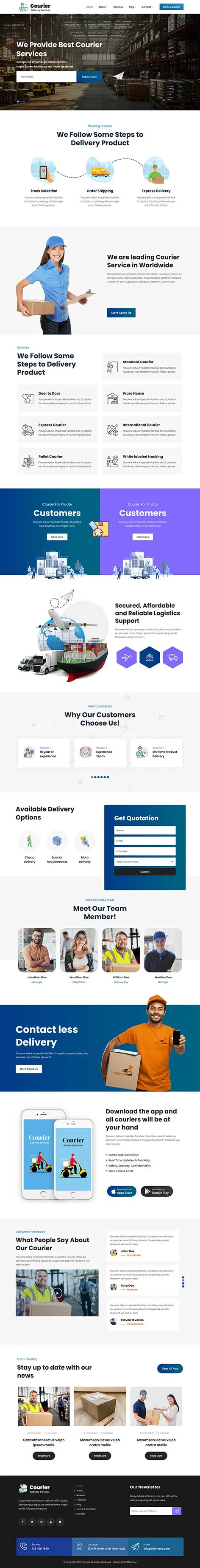 Shipping Center WordPress Theme by SKT Themes