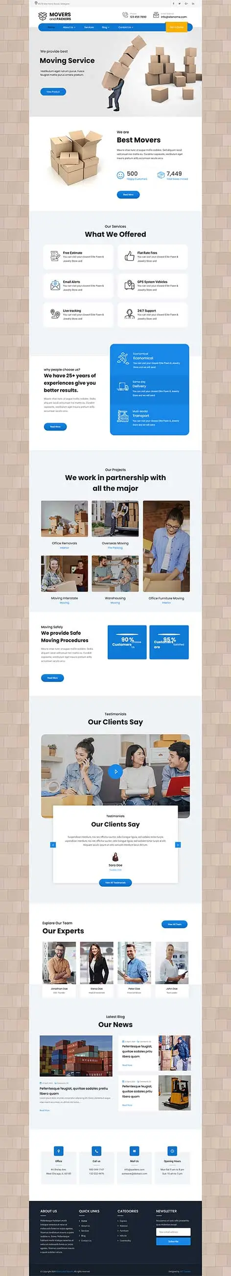Shipping Company WordPress Theme
