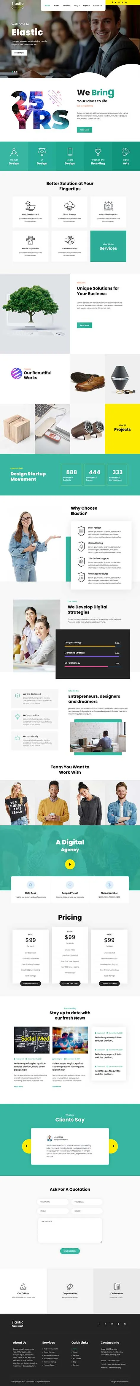 Single Page Website Theme by SKT Themes