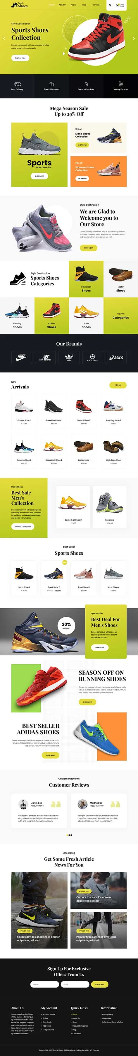 Sports Store WordPress Theme for Athletic Gear and Equipment Shops