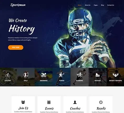 Sports League WordPress Theme for Teams, Tournaments, and Clubs