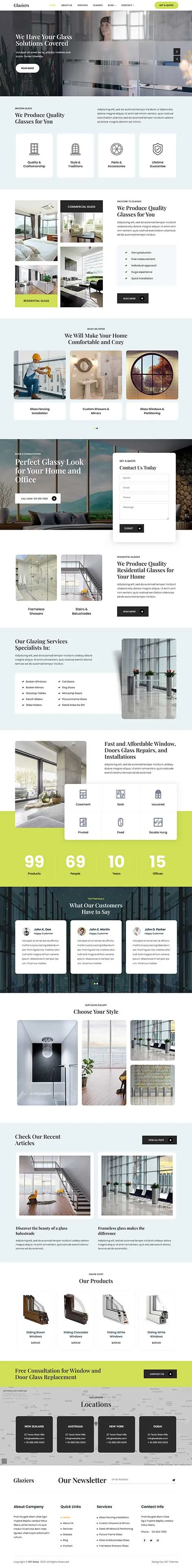 Stained Glass WordPress Theme for Artists and Decorative Studios