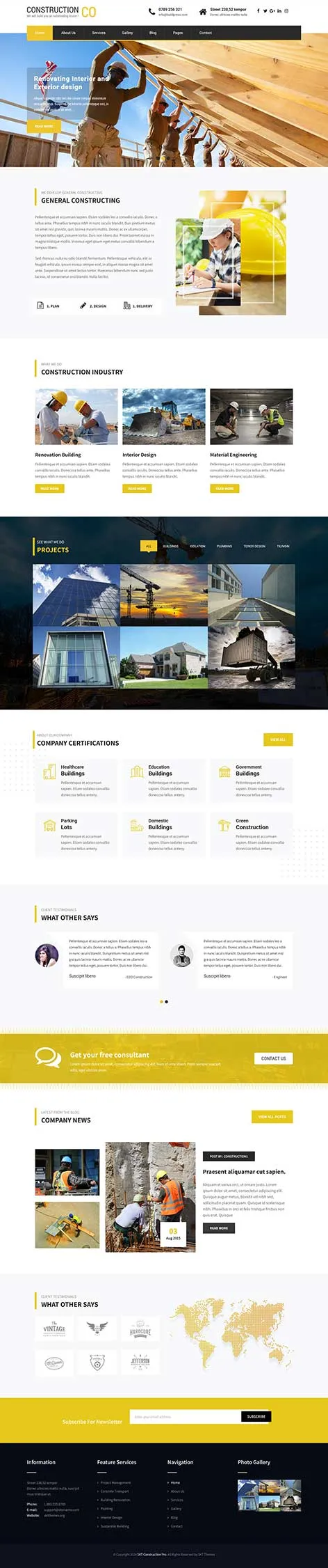 Surveyor WordPress Theme for Land Surveying, Mapping, and Engineering Firms