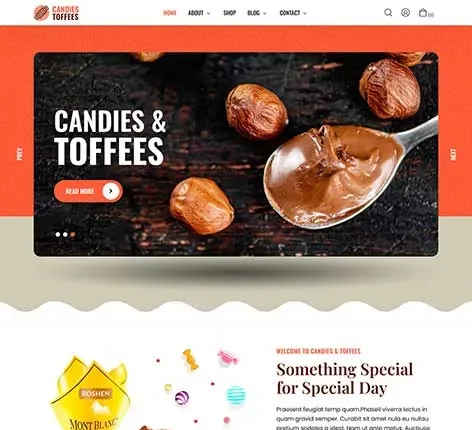 Sweets WordPress Theme for Candy Shops and Dessert Stores