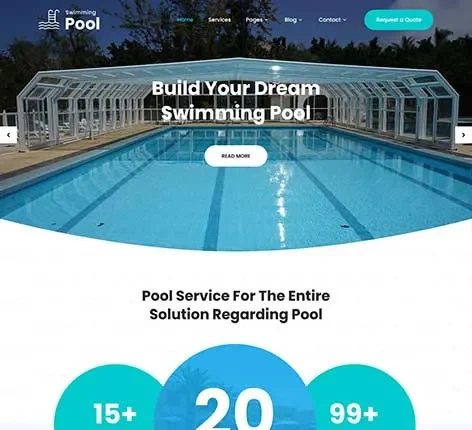 Swimming Pools WordPress Theme for Pool Maintenance Services