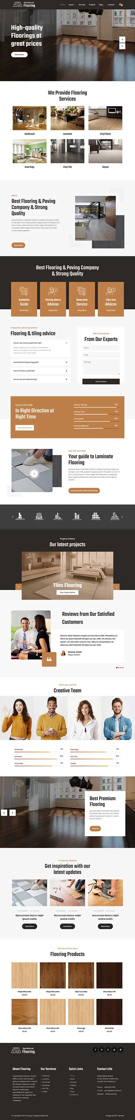 Tile Contractor WordPress Theme for Flooring and Renovation Services