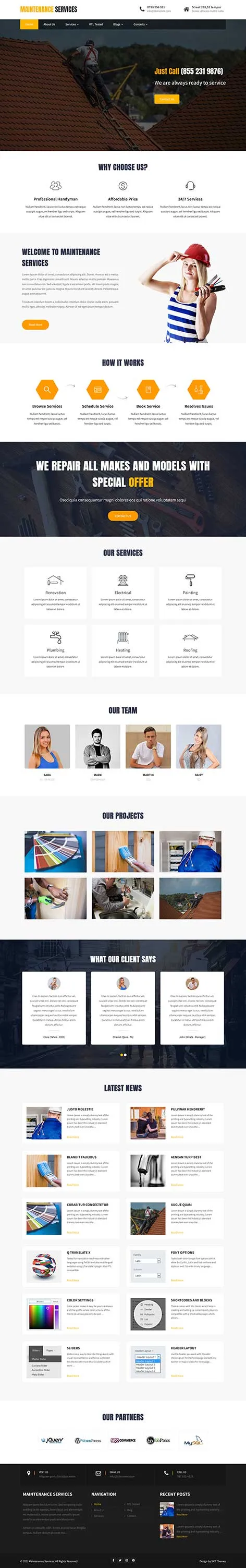 Tools Shop WordPress Theme for Hardware and Equipment Stores