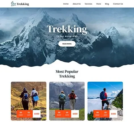 Tour Package WordPress Theme with modern layout for travel booking websites