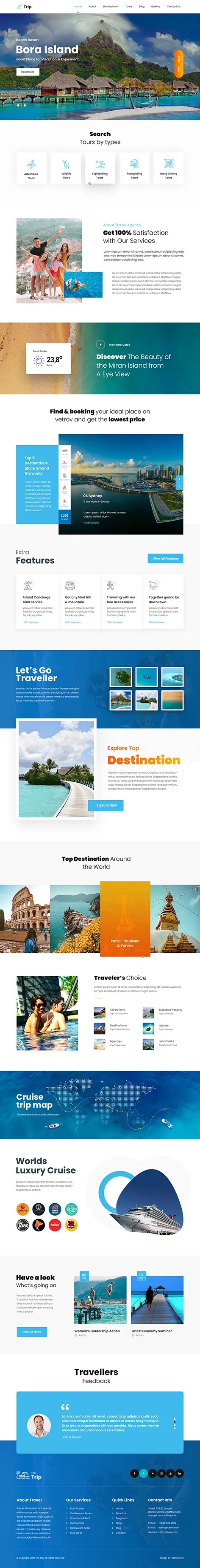 Tourism WordPress Theme for Travel Agencies and Guides