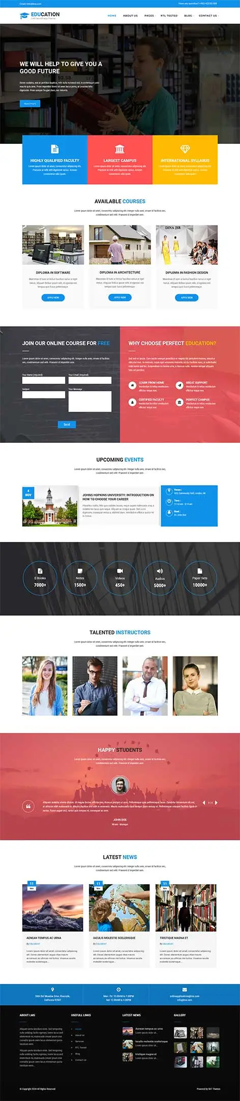 Training Courses WordPress Theme