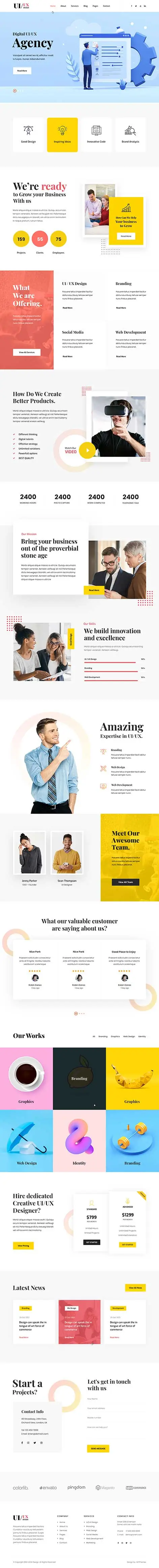 UI Design WordPress theme