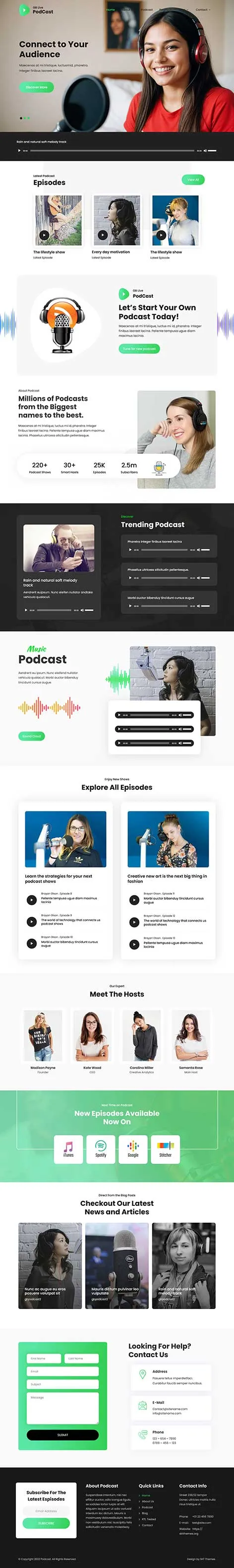 Video Podcast WordPress Theme for Creators and Streamers