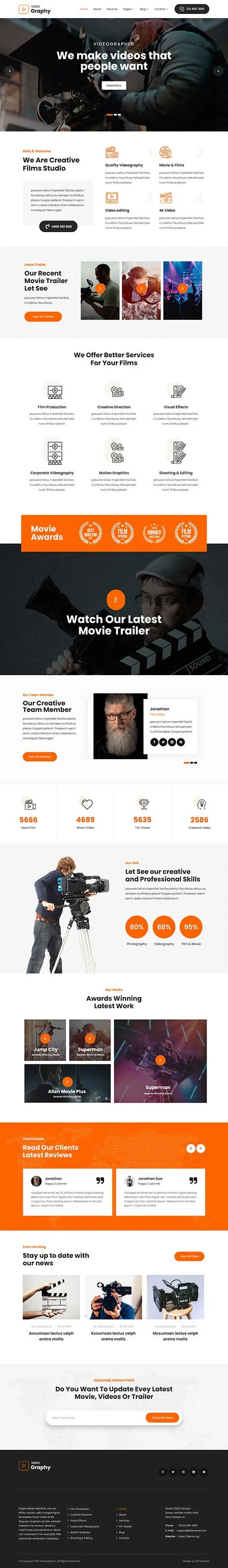 Video Portfolio WordPress Theme for Filmmakers and Creatives