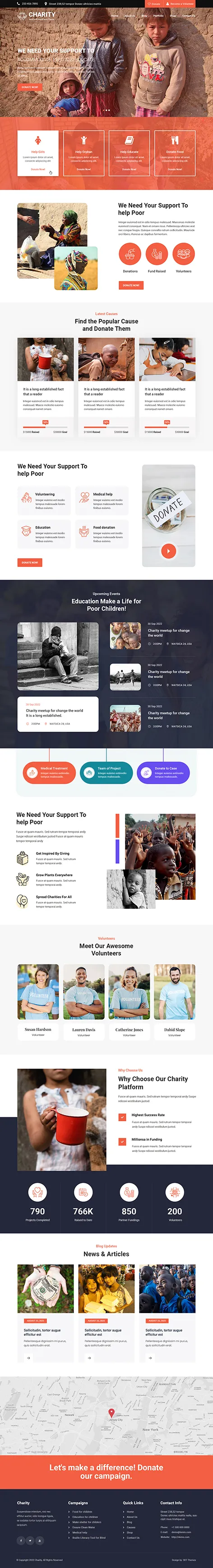 Volunteer WordPress Theme for Nonprofits and Community Services