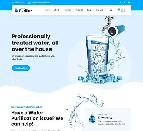 Water Testing Service WordPress Theme for Laboratories and Environmental Services