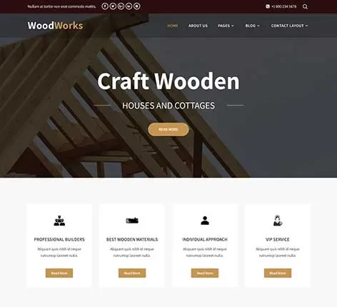 Wood WordPress Theme for Timber Stores and Natural Product Businesses