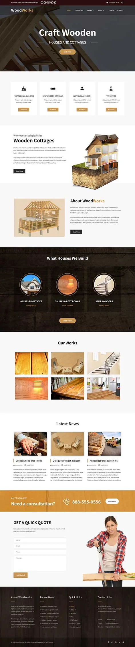 Wood WordPress Theme for Timber Stores and Natural Product Businesses