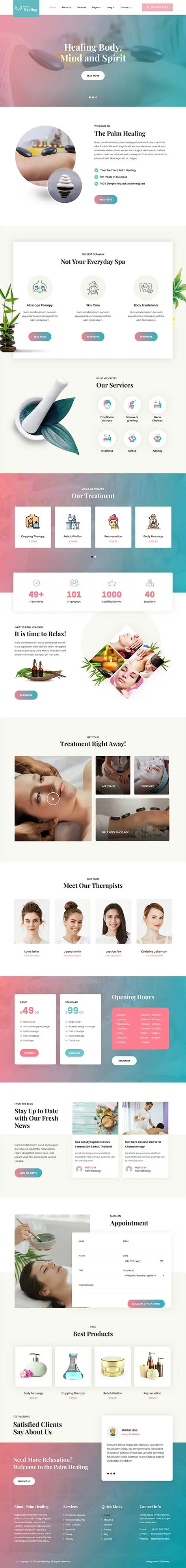 Beauty Wellness WordPress Theme for Salons and Spa Services