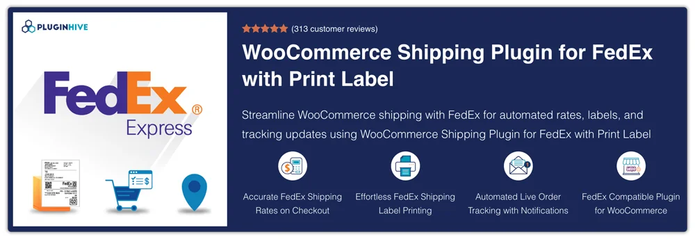 16 Best WooCommerce Based Plugins for Increasing Your Store Functionality FedEx Shipping Plugin for WooCommerce with Print Label
