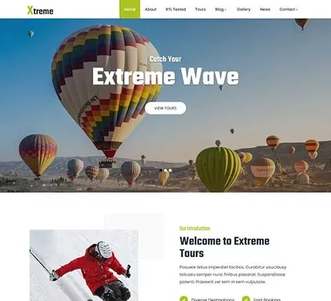 Use the Adventure Tourism Sites WordPress Theme by SKT Themes to create engaging tour websites proven to increase booking inquiries.