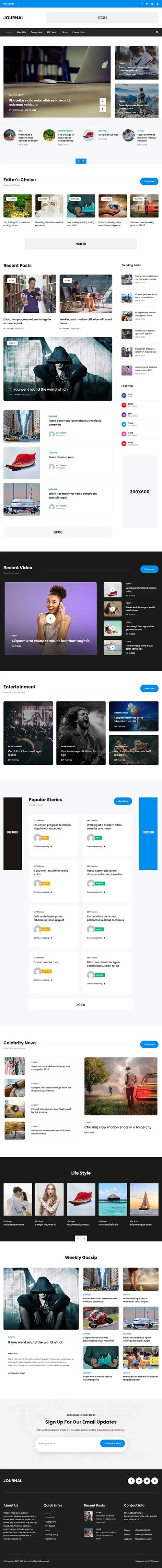 Blog Website Template by SKT Themes