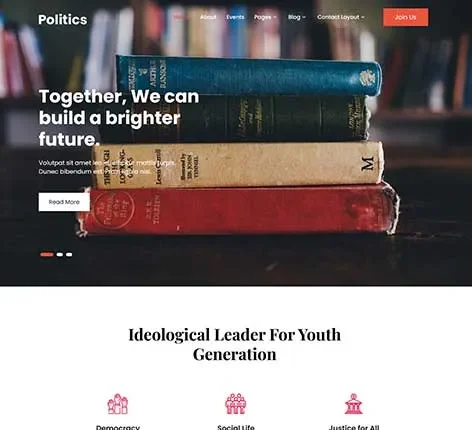 Book Authors WordPress Theme with portfolio and buy links