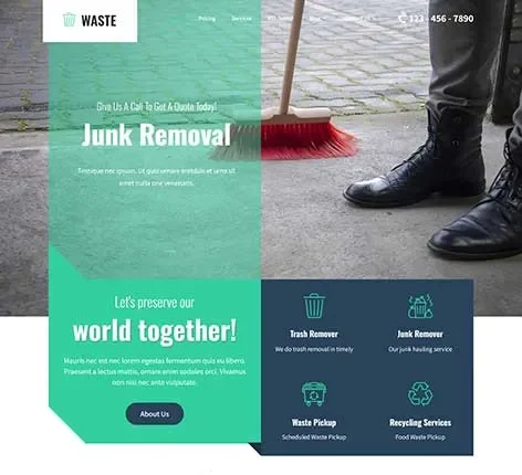 Cleaning Services WordPress Theme with booking forms and service detail pages