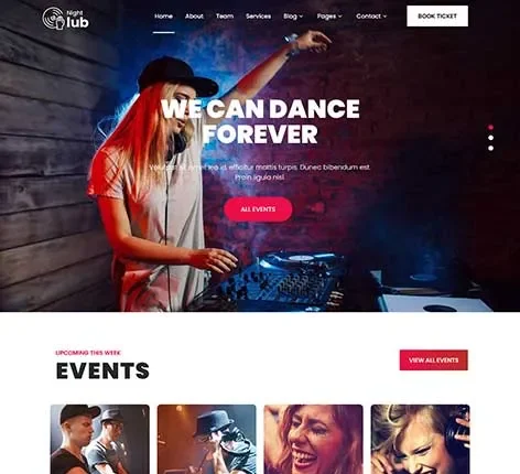 Clubs and Organizations WordPress Theme with member profiles and events