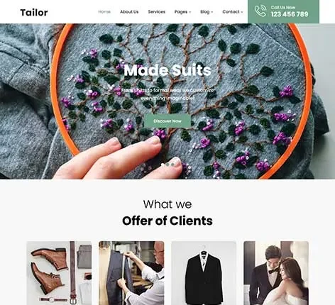 Embroidery WordPress Theme for Crafts and Textile Designers