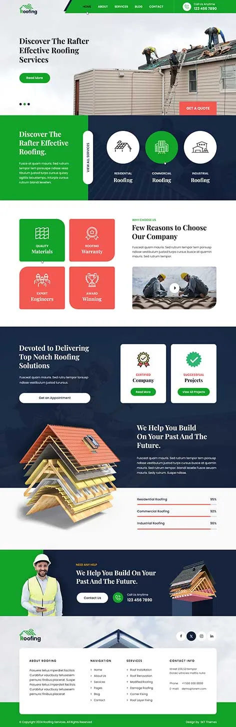 Free Metal Business WordPress Theme for industrial and manufacturing websites