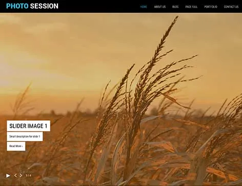 Free WordPress Photography Theme for professional portfolio websites