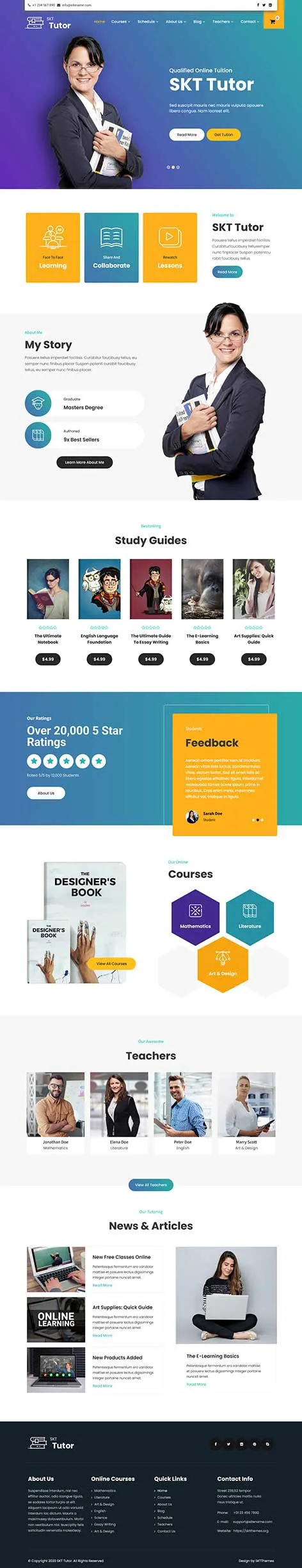 Interactive Online Test WordPress Theme for education and quiz platforms