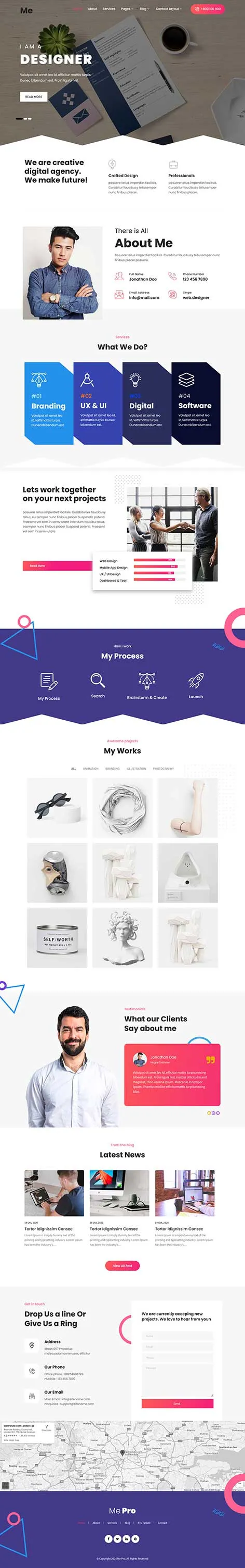 Personal Resume WordPress Theme by SKT Themes