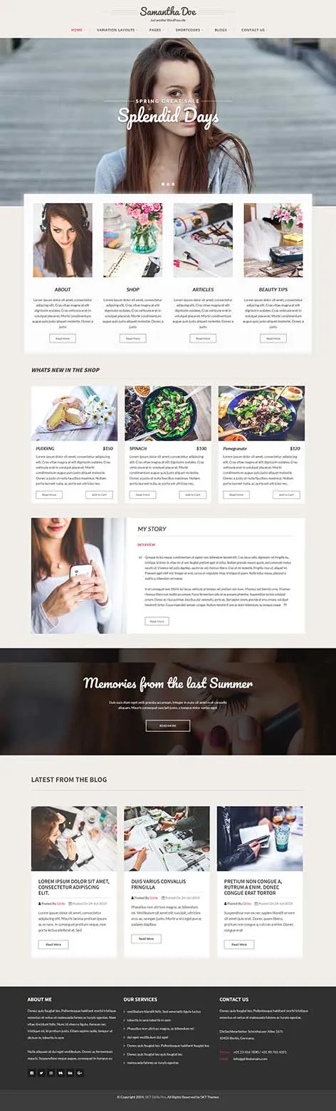 Personal Websites WordPress Theme by SKT Themes â€“ Build a portfolio or resume site fast