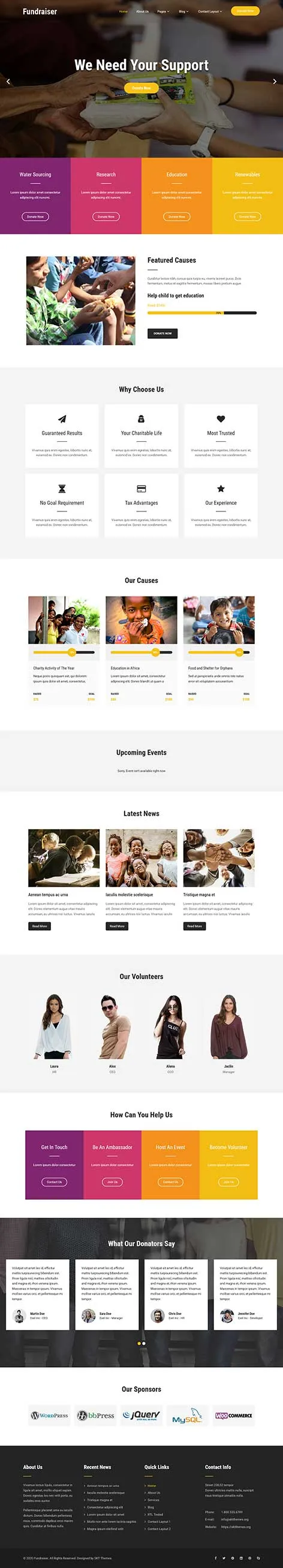 Philanthropy WordPress Theme by SKT Themes