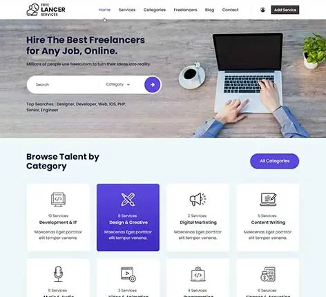 Project Listing WordPress Theme by SKT Themes – Showcase portfolios and client work with filters