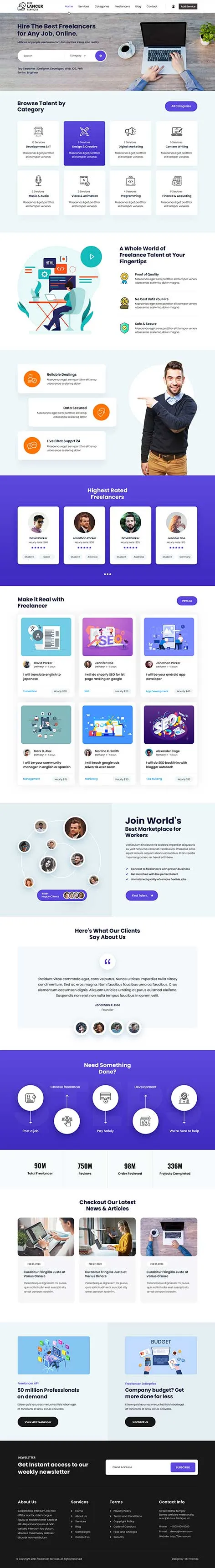 Project Listing WordPress Theme by SKT Themes â€“ Showcase portfolios and client work with filters