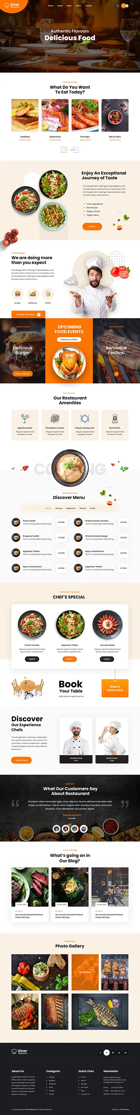 Restaurant Service WordPress Theme by SKT Themes