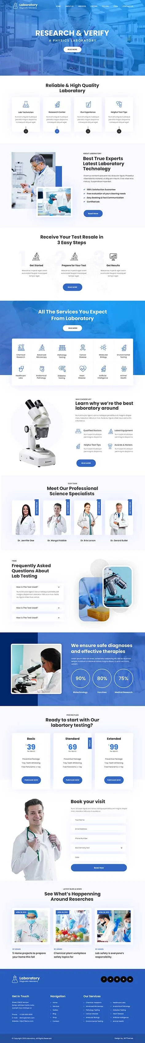 Science Lab WordPress Theme by SKT Themes